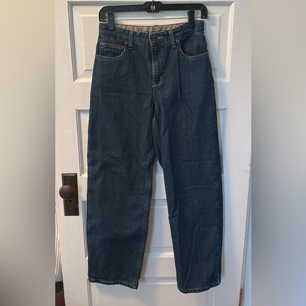 L.L. Bean Double L Straight Flannel Lined Jeans